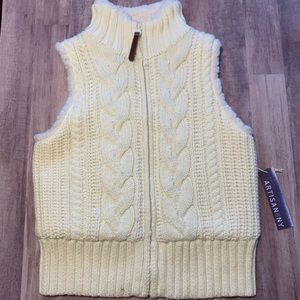 Girls cable knit vest 6x